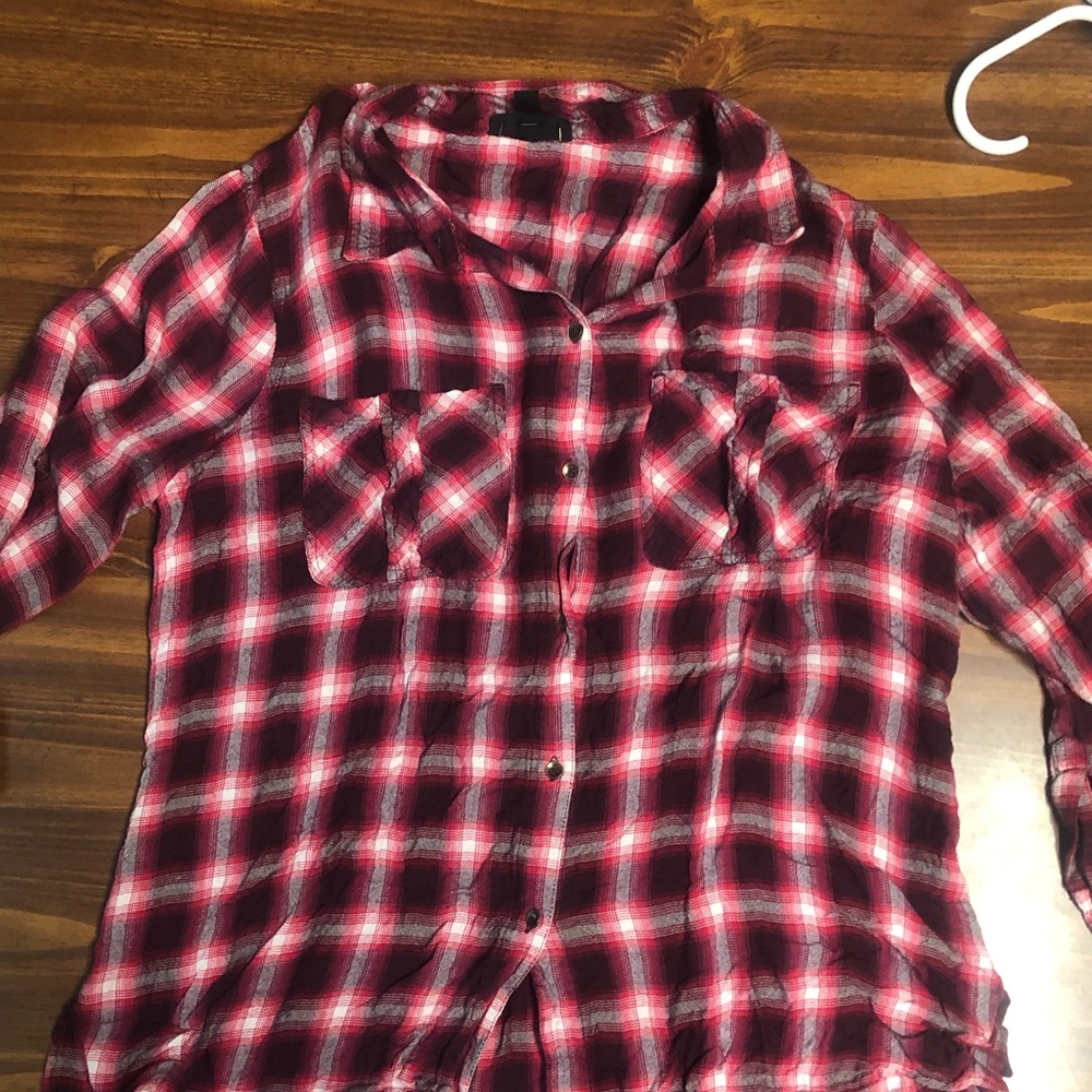 Pink plaid shirt